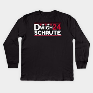 Dwight Schrute 2024 Election Parody The Office Quote Kids Long Sleeve T-Shirt